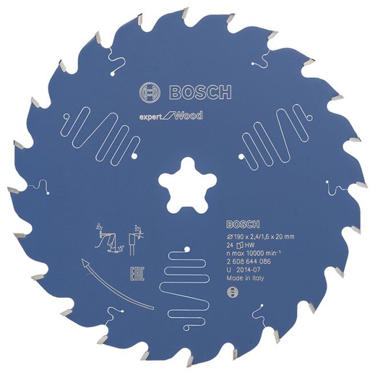Bosch Rundsavsklinge 190xfastfixx2,4mm 24t Exp Wood - 2608644086