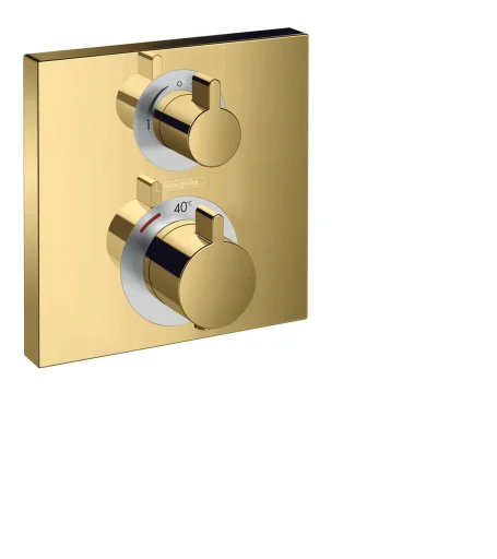 Hansgrohe Ecostat Square brusebatteri t/indbygning m/omskifter, poleret guld-optik