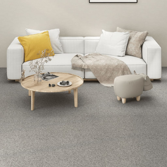 vidaXL tæppefliser 16 stk. 25x100 cm 4 m² lysegrå
