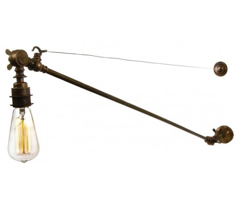Manick Væglampe H14 - 102 cm 1 x E27 - Antik messing
