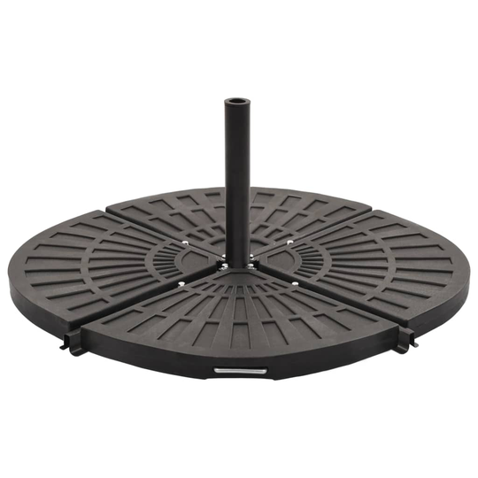 vidaXL parasolvægtplader 4 stk. 80 kg vifteformet sort