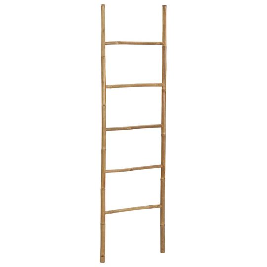 vidaXL håndklædestige med 5 trin 170 cm bambus