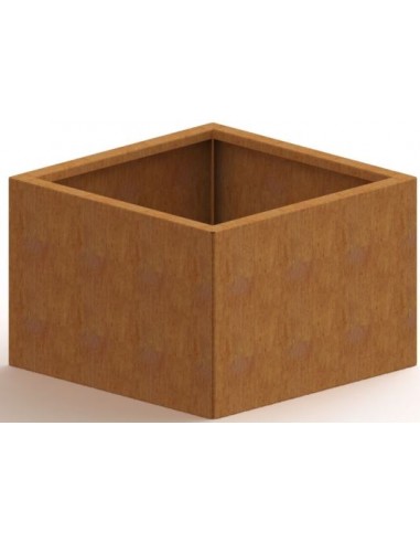 Miami højbed med bund H40 x B60 x D60 cm i corten stål