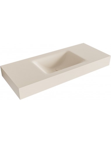 CLOUD væghængt håndvask 110 x 46 cm Solid surface - Linned