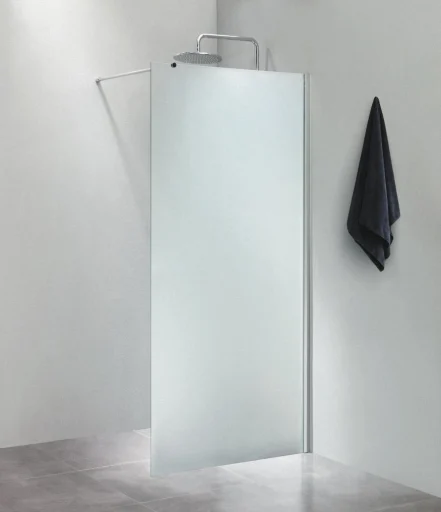 Cassøe Slim brusevæg 80 cm, frostet glas