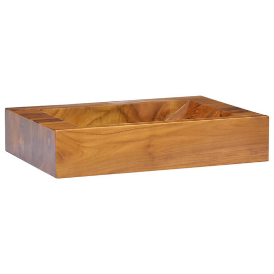 vidaXL håndvask 50x35x10 cm massivt teaktræ