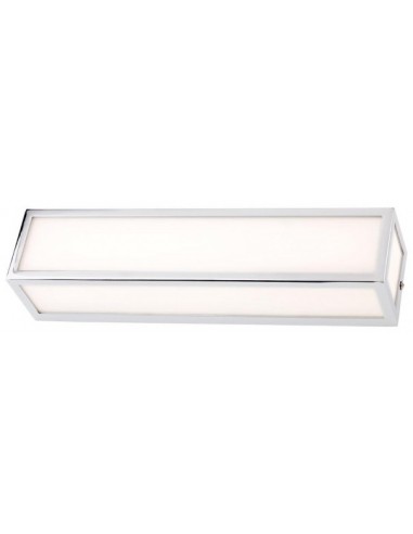 EGO Badeværelseslampe i metal og glas 36 x 8 cm 2 x E14 - Krom/Hvid
