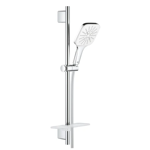 Grohe Rainshower SmartActive 130 Cube brusestangsæt m/EcoJoy, krom/moon white