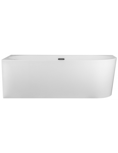 Intero venstrevendt hjørnemonteret badekar 160 x 75 cm Akryl - Blank hvid/Krom