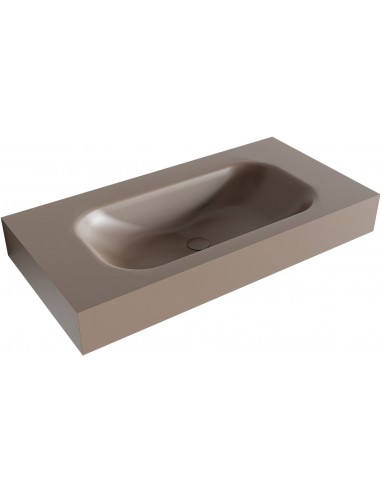 BIG SMALL væghængt håndvask 90 x 46 cm Solid surface - Røg
