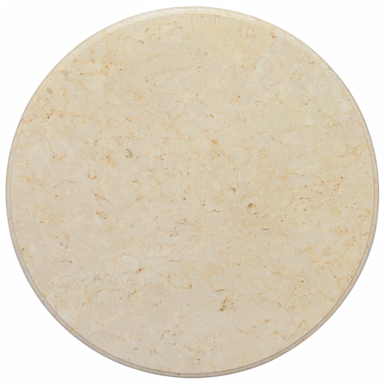vidaXL bordplade Ø70x2,5 cm marmor cremefarvet