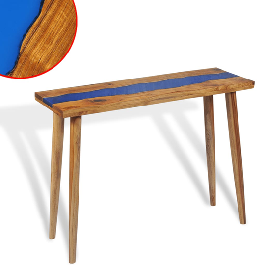 vidaXL konsolbord teak resin 100 x 35 x 75 cm