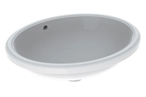 Geberit VariForm håndvask oval m/overløb 56x46 cm, med KeraTect