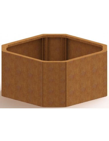 Boston højbed uden bund H80 x B78,3 x D78,3 cm i corten stål