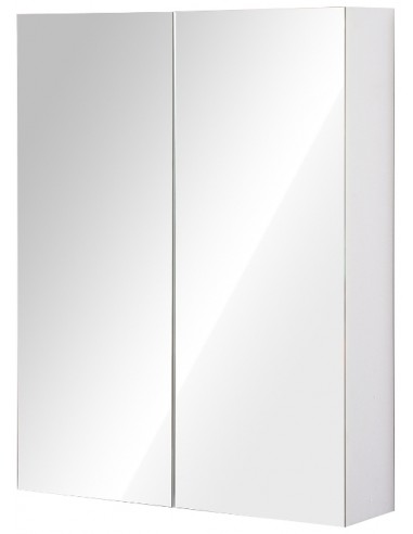 Spejlskab til badeværelset i MDF og glas 75 x 60 cm - Hvid