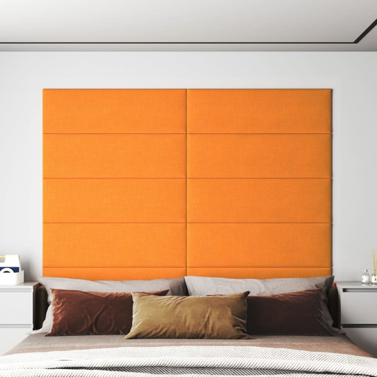 vidaXL vægpaneler 12 stk. 90x30 cm 3,24 m² stof mørkegul