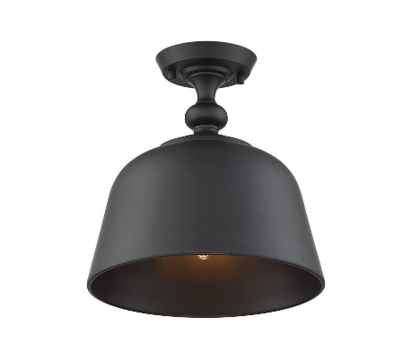 Berg 1 Semi-Flush Plafond Ø30 cm - Mat sort
