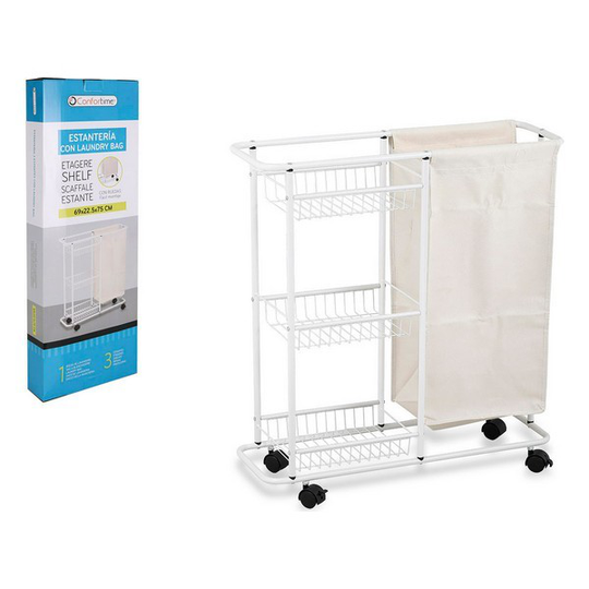 Badeværelse reol Confortime Laundry Bag Metal (69 x 22.5 x 75 cm)