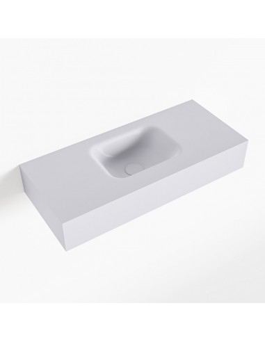 LEX væghængt håndvask 70 x 30 cm Solid surface - Svag grå