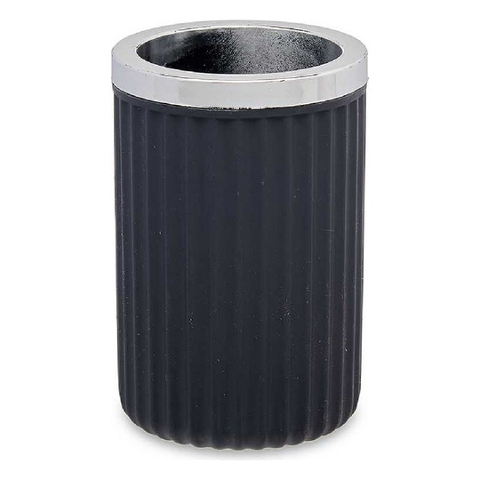 Glas Tandbørsteholder Antracit Plastik (7,5 x 11,5 x 7,5 cm)