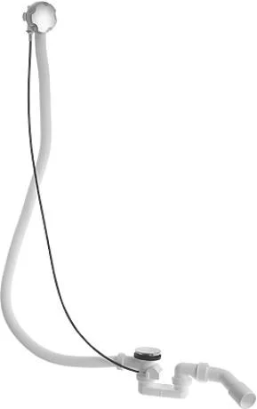 Duravit D-Code af- & overløbssæt, afløb i midten, 1100 mm