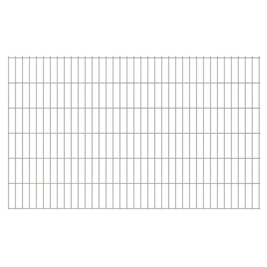 vidaXL havehegnspaneler 2D 2,008x1,23 m 48 m (total længde) sølvfarvet