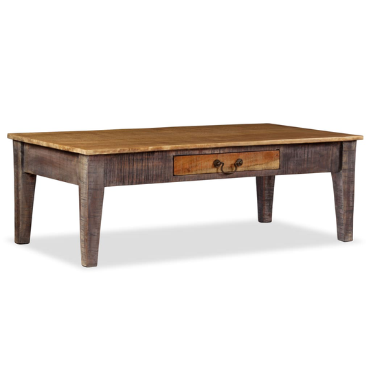 vidaXL sofabord vintagelook massivt træ 118 x 60 x 40 cm