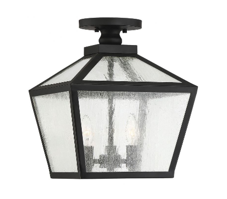 Woodstock 3 Loftlampe 30 x 30 cm - Mat sort/Klar med dråbe effekt