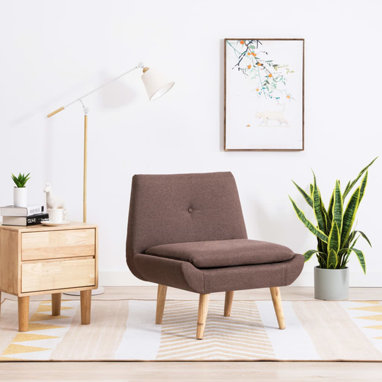 vidaXL slipperstol stof brun