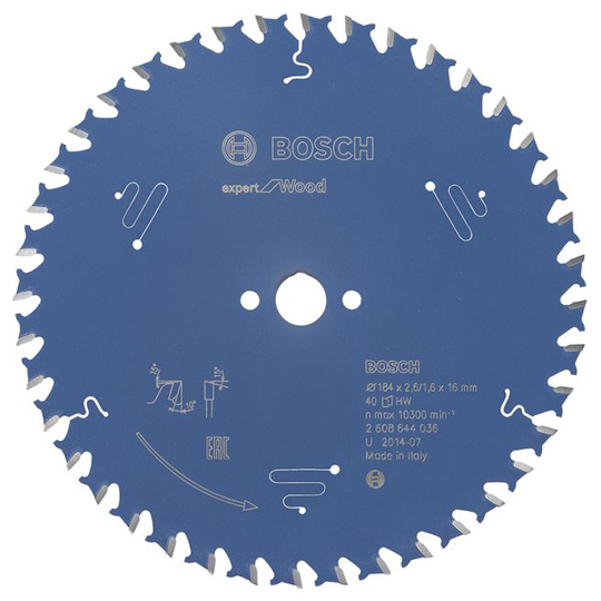 Bosch Rundsavsklinge 184x16x2.6mm 40t Exp Wood - 2608644036