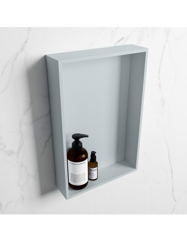 EASY hylde til badeværelset 44,5 x 29,5 cm Solid surface - Babyblå