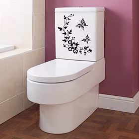 toilet blomster kan fjernes wallstickers køleskab badeværelse køkken toilet badeværelse baggrund dekoration kan fjernes klistermærker