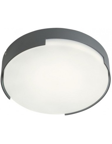SKOR Loftlampe i aluminium og polycarbonat Ø25 cm 1 x 16W SMD LED - Mat mørkegrå