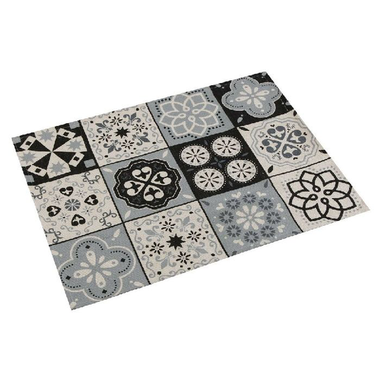Dækkeserviet Versa Mosaik Sort Polyester (36 x 0,5 x 48 cm)
