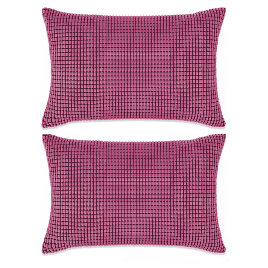 vidaXL pudesæt 2 stk. velour 40 x 60 cm lyserød