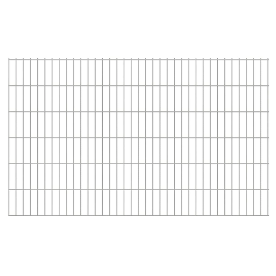 vidaXL havehegnspaneler 2D 2,008x1,23 m 14 m (total længde) sølvfarvet