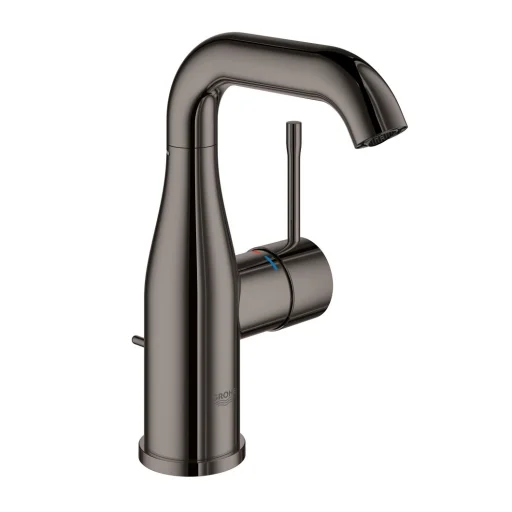 Grohe Essence M-Size håndvaskarmatur m/bundventil, poleret hard graphite