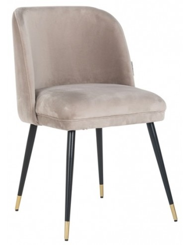 Alicia spisebordsstol i velour H82 cm - Sort/Khaki