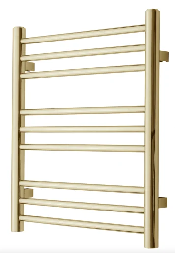 TVS Plus 9 håndklædetørrer t/central-/fjernvarme, 590x500 mm, guld