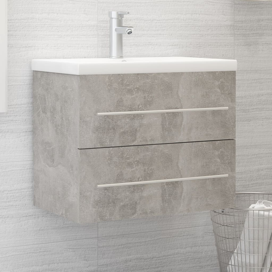 vidaXL vaskeskab 60x38,5x48 cm spånplade betongrå