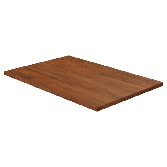 vidaXL bordplade til badeværelse 60x40x1,5 cm massivt træ mørkebrun