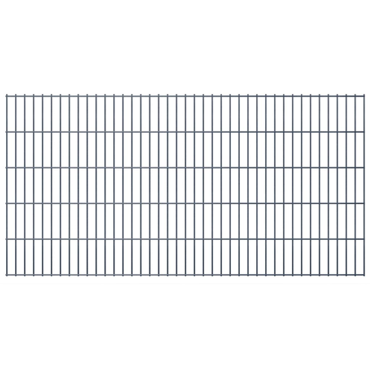 vidaXL havehegnspaneler 2D 2,008x1,03 m 22 m (total længde) grå