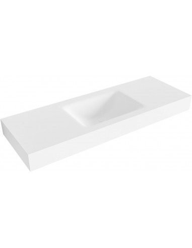 CLOUD væghængt håndvask 130 x 46 cm Solid surface - Talkum