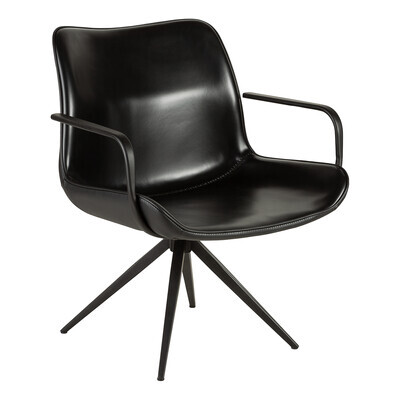 HARRY loungestol recycled læder sort (SORT, ONESIZE)
