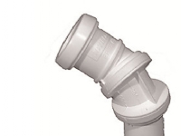 PURUS Joti bøjning 0-90 gr. 50 mm hvid, muffe/spids