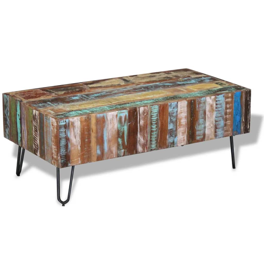 vidaXL sofabord 100x50x38 cm massivt genbrugstræ