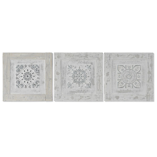 Maleri DKD Home Decor Araber Flise (30 x 3 x 30 cm) (3 enheder)