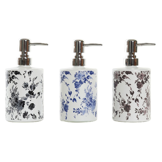 Sæbedispenser DKD Home Decor Blå Sort Brun Hvid ABS (10 x 8 x 17 cm) (3 enheder)