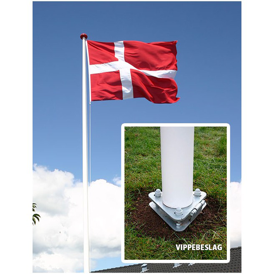 Glasfiberflagstang m/Vippebeslag 11 Meter