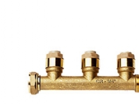Push 3/4 ford.rør 3x1/2 - studse 15 mm. Til PERT-Pex rør